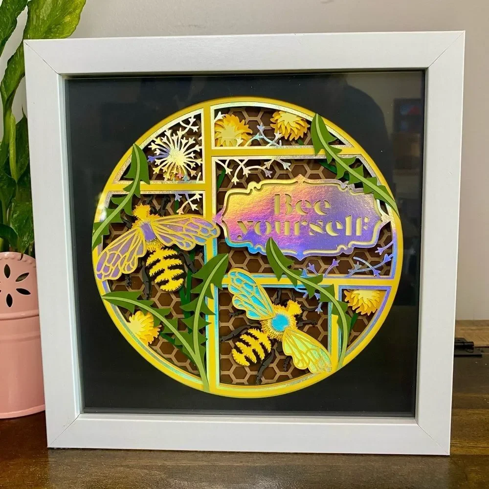 3D Bee Yourself Shadowbox